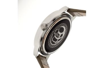 Image of Ladies Autumn Watch,40mm,Brushed Metal Silver Bezel,Dark Brown Band