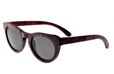 Image of Earth Manhattan Bamboo Wood Sunglasses, Plum Stripe Wood ESG007BB