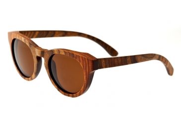 Image of Earth Manhattan Bamboo Wood Sunglasses, Brown Stripe Wood ESG007WB
