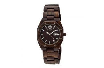 Image of Earth Medullary Ray Wooden Watch, Dark Brown, Unisex ETHEW1902