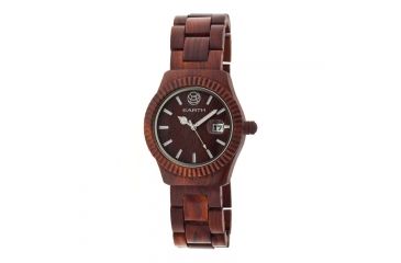 Image of Earth Pith Wooden Unisex Watch, Red ETHEW1803