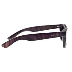 Image of Earth Portsmouth Bamboo Wood Sunglasses, Plum Stripe Wood ESG502BB