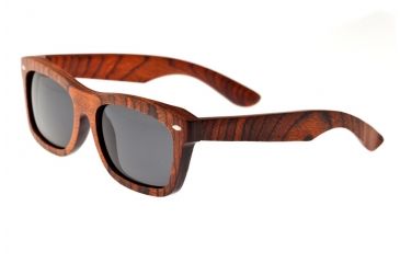 Image of Earth Portsmouth Bamboo Wood Sunglasses, Orange Stripe Wood ESG502OB