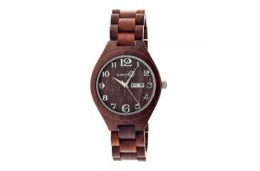 Image of Earth Wood Sapwood Bracelet Watch w/Date, Red, One Size, ETHEW1603