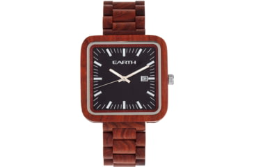 Image of Earth Wood Berkshire Bracelet Watch w/Date, Red, One Size, ETHEW5703