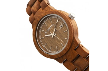 Image of Earth Wood Biscayne Wood Bracelet Watch w/Date, Olive, Standard, ETHEW4204