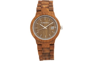 Image of Earth Wood Biscayne Wood Bracelet Watch w/Date, Olive, Standard, ETHEW4204