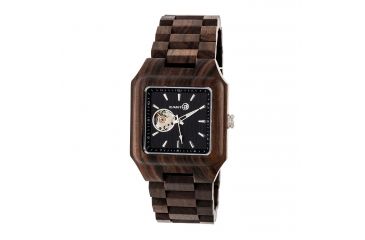 Image of Earth Wood Black Rock Automatic Bracelet Watch, Dark Brown/Dark Brown ETHEW4402