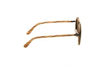 Image of Earth Wood Bondi  w/Polarized Lenses, brown stripe  silver ESG003Z