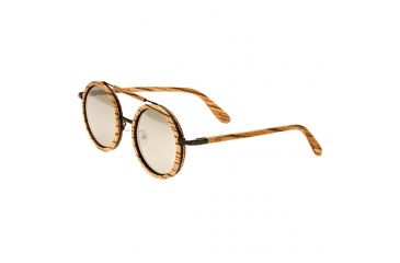 Image of Earth Wood Bondi  w/Polarized Lenses, brown stripe  silver ESG003Z