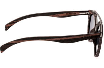 Image of Earth Wood Ceira Polarized Sunglass, Brown Stripe/Black, One Size, ESG021BK
