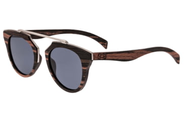Image of Earth Wood Ceira Polarized Sunglass, Brown Stripe/Black, One Size, ESG021BK