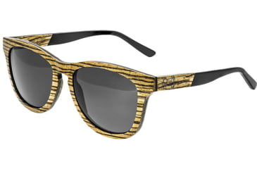 Image of Earth Wood Cove Polarized Sunglass, Zebrawood/Black, One Size, ESG010GR