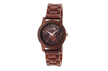 Image of Earth Wood Crown Bracelet Watch, Multicolor/Red ETHEW4503