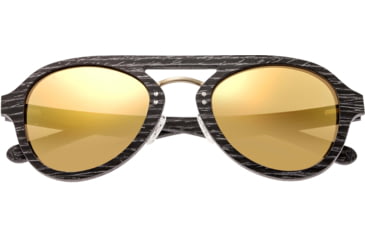 Image of Earth Wood Cruz Polarized Sunglass, Black Stripe/Gold, One Size, ESG023GD