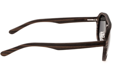Image of Earth Wood Cruz Sunglasses, Brown Stripe Frame, Black Polarized Lenses, ESG023BK