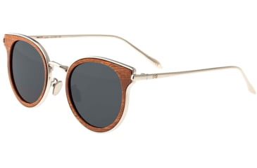Image of Earth Wood Derawan Sunglasses, Red Rosewood Frame, Black Lens, Polarized, One Size, ESG029R
