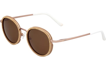 Image of Earth Wood Himara Sunglasses, Oak Frame, Brown Lens, Polarized, One Size, ESG039OR