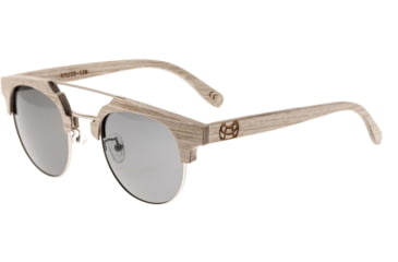 Image of Earth Wood Kai Polarized Sunglass, Beige/Silver, One Size, ESG024GY