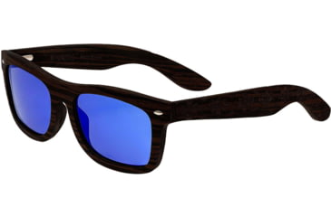 Image of Earth Wood Maya Sunglasses, Ebony Frame, Blue Lens, Polarized, One Size, ESG005E