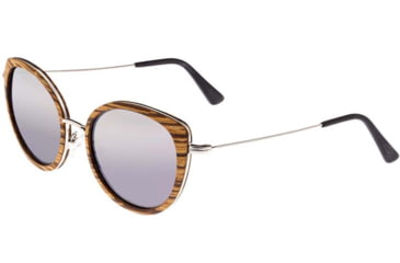 Image of Earth Wood Oreti Polarized Sunglass, Zebrawood/Purple, One Size, ESG037ZW