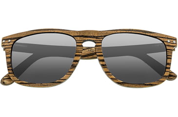 Image of Earth Wood Pacific Polarized Sunglass, Zebrawood/Grey, One Size, ESG008SL