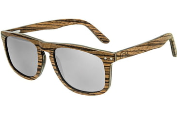 Image of Earth Wood Pacific Polarized Sunglass, Zebrawood/Grey, One Size, ESG008SL