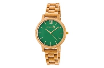 Image of Earth Wood Pike Bracelet Watch, Green/Khaki/Tan ETHEW5201