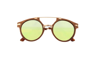 Image of Earth Wood Polarized Sunglasses, Annato/Green, ESG034A, Annato/Green, One Size, ESG034A