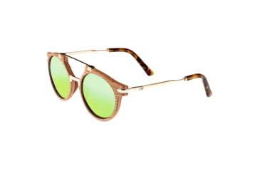 Image of Earth Wood Polarized Sunglasses, Annato/Green, ESG034A, Annato/Green, One Size, ESG034A
