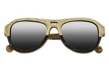 Image of Earth Clearwater Sunglasses. Bamboo Ebony Wood Frame, Black Lens, ESG046BE