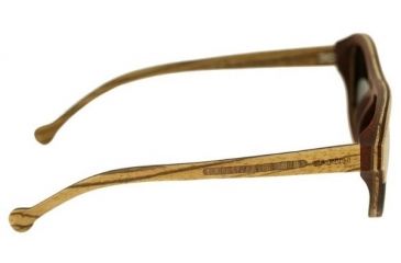 Image of Earth Clearwater Sunglasses. Bamboo Ebony Wood Frame, Black Lens, ESG046BE