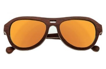 Image of Earth Clearwater Sunglasses.Rosewood Zebra Wood Frame, Yellow Lens, ESG046RZ