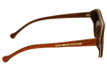 Image of Earth Clearwater Sunglasses.Rosewood Zebra Wood Frame, Yellow Lens, ESG046RZ