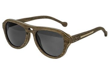 Image of Earth Clearwater Sunglasses. Walnut Rosewood Wood Frame, Black Lens, ESG046WR