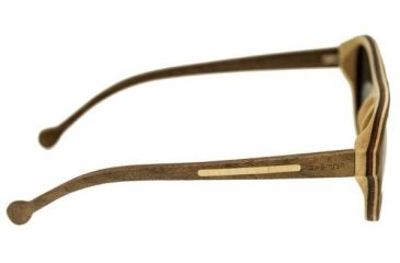 Image of Earth Clearwater Sunglasses. Walnut Rosewood Wood Frame, Black Lens, ESG046WR