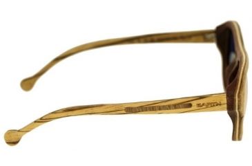 Image of Earth Clearwater Sunglasses. Zebra Walnut Wood Frame, Orange Lens, ESG046ZW