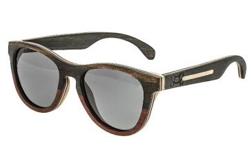 Image of Earth Del Carmen Sunglasses, Ebony Maple Wood Frame, Black Lens, ESG002EM