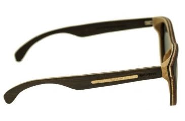 Image of Earth Del Carmen Sunglasses, Ebony Maple Wood Frame, Black Lens, ESG002EM