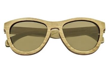 Image of Earth Del Carmen Sunglasses, Ebony Maple Wood Frame, Gold Lens, ESG002ME
