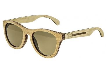 Image of Earth Del Carmen Sunglasses, Ebony Maple Wood Frame, Gold Lens, ESG002ME