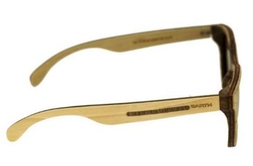 Image of Earth Del Carmen Sunglasses, Ebony Maple Wood Frame, Gold Lens, ESG002ME