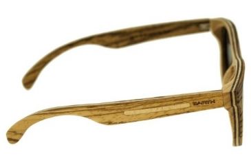 Image of Earth Del Carmen Sunglasses, Zebra Bamboo Wood Frame, Brown Lens, ESG002ZB
