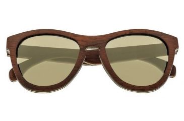 Image of Earth Del Carmen Sunglasses, Zebra Rosewood Wood Frame, Brown Lens, ESG002RZ