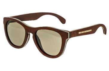 Image of Earth Del Carmen Sunglasses, Zebra Rosewood Wood Frame, Brown Lens, ESG002RZ