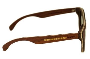Image of Earth Del Carmen Sunglasses, Zebra Rosewood Wood Frame, Brown Lens, ESG002RZ