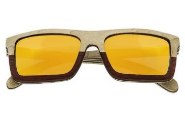 Image of Earth Lanikai Sunglasses, Bamboo Ebony Wood Frame, Yellow Lens, ESG014BE