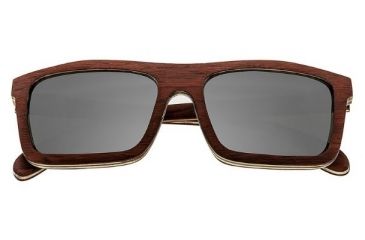 Image of Earth Lanikai Sunglasses, Rosewood Bamboo Wood Frame, Silver Lens, ESG014RM