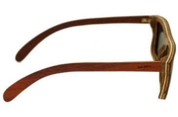 Image of Earth Lanikai Sunglasses, Rosewood Bamboo Wood Frame, Silver Lens, ESG014RM