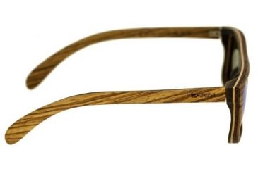 Image of Earth Lanikai Sunglasses, Zebra Rosewood Wood Frame, Blue-Mirror Lens, ESG014ZB